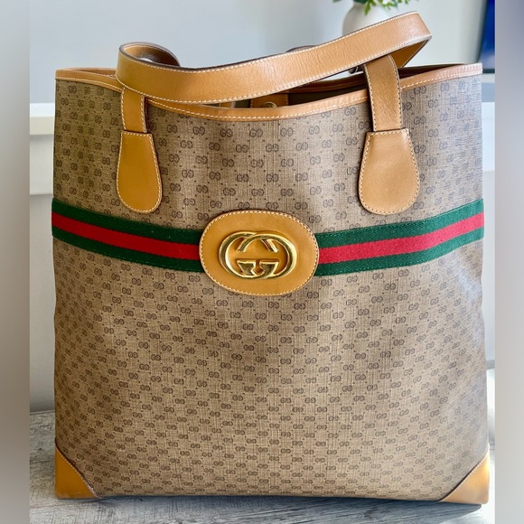 SOLD❌Authentic GUCCI Large Sherry Line Tote - Picture 8 of 16